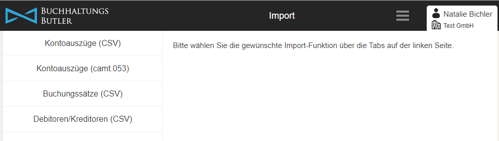 CSV-Import: Bankbewegungen, Buchungssätze und Debitoren-/Kreditorenkonten