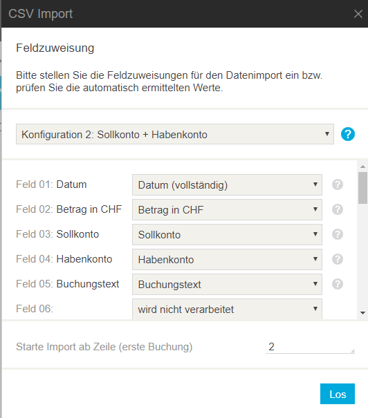 Import von Buchungssätzen und Bankbewegungen